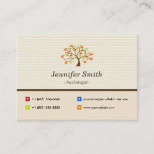 Psychologist - Elegant Tree Symbol Business Card