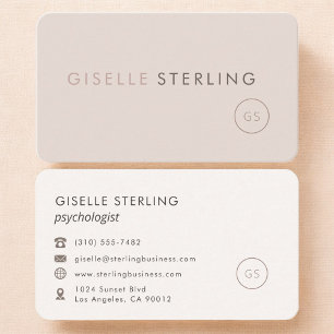 Psychologist Feminine Professional Business Card