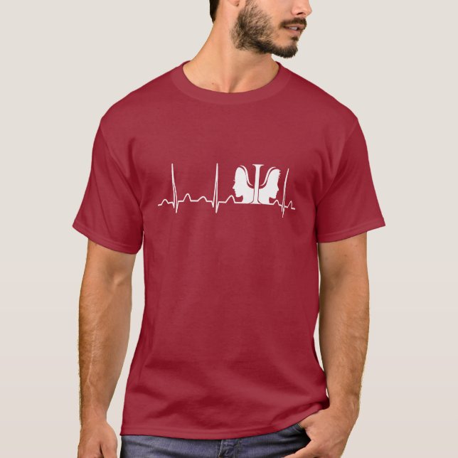 Psychologist Heartbeat T-Shirt (Front)