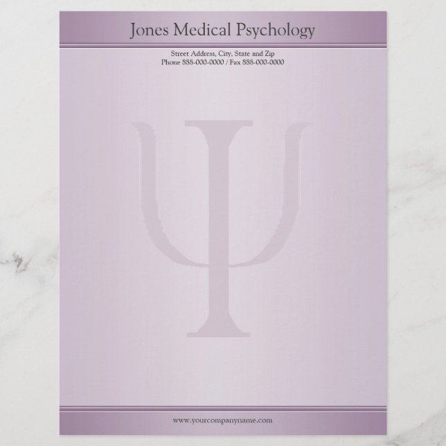 Psychologist Letterhead Template (Front)