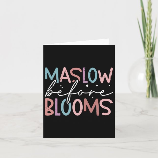 Psychologist Maslow Before Bloom Sped Teacher Clro Card (Front)
