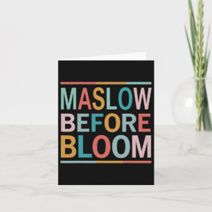 Psychologist Maslow Before Bloom Sped Teacher Clro Card