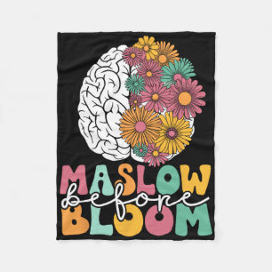 Psychologist Maslow Before Bloom Sped Teacher Clro Fleece Blanket