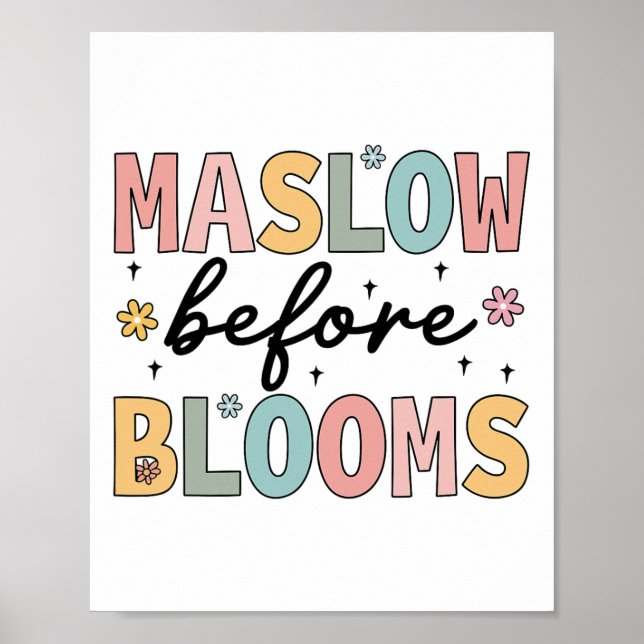 Psychologist Maslow Before Bloom Sped Teacher Clro Poster (Front)