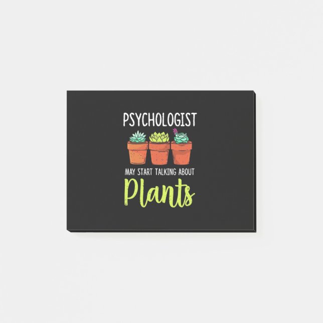 Psychologist May Start Taking About Plants Post-it Notes (Front)