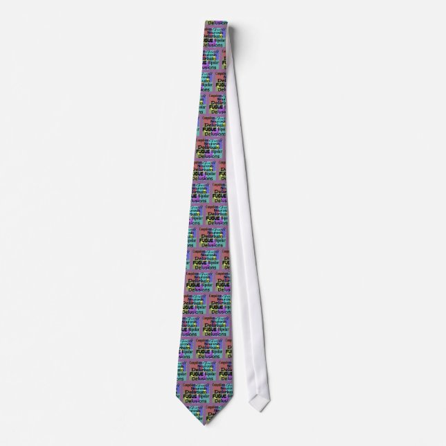 Psychologist Mens Necktie "Terminology" Design (Front)