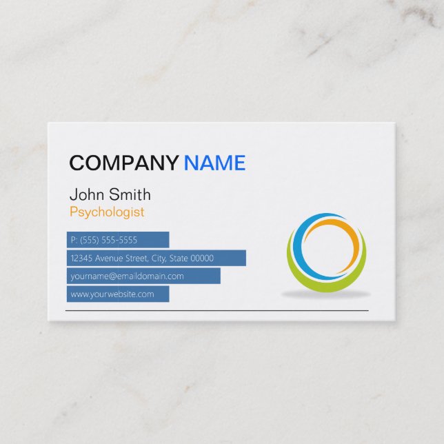 Psychologist - Modern Sphere Business Card (Front)