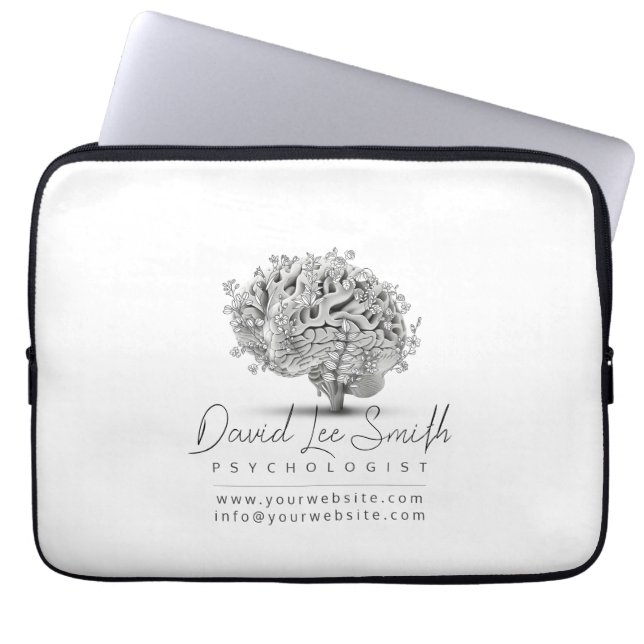 Psychologist / Neurologist Minimalist Laptop Sleeve (Front)