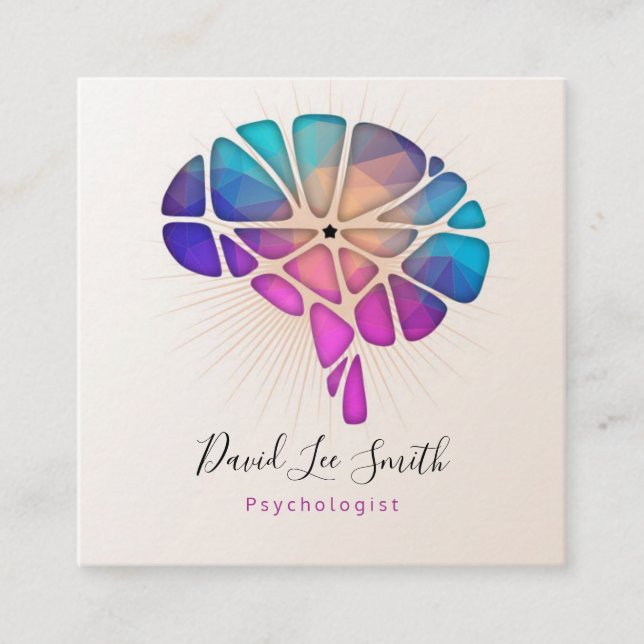 Psychologist / Neurologist Square Business Card (Front)
