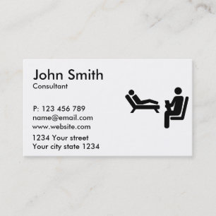 Psychologist patient business card