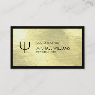 Psychologist - Professional elegant golden symbol Business Card
