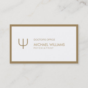 Psychologist - Professional elegant symbol frame Business Card
