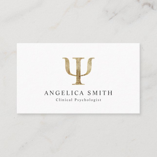 Psychologist Psi Symbol Business Card (Front)