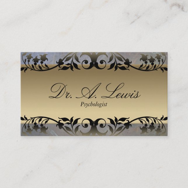 Psychologist & Psychiatrist Business Card - Floral (Front)
