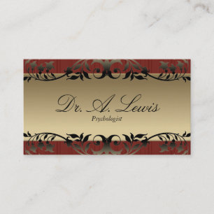 Psychologist & Psychiatrist Business Card - Floral