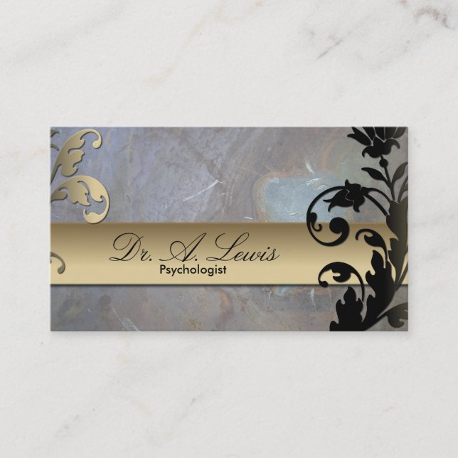 Psychologist & Psychiatrist Business Card - Floral (Front)