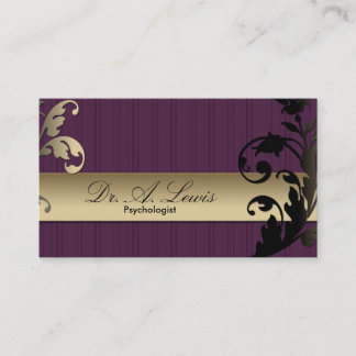 Psychologist & Psychiatrist Business Card - Floral
