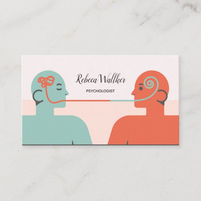 Psychologist, Psychiatrist, Doctor, Private Clinic Business Card (Front)