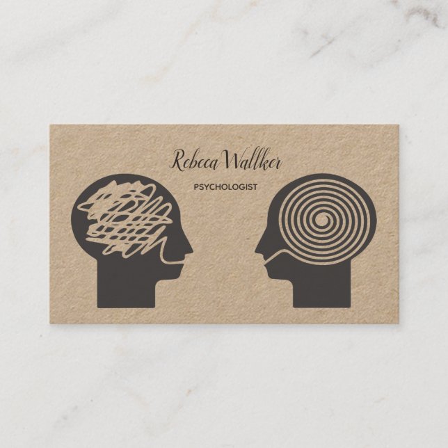 Psychologist, Psychiatrist, Doctor, Private Clinic Business Card (Front)