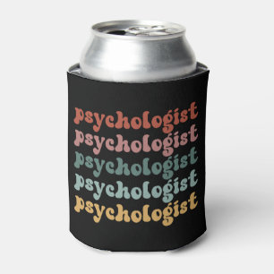 Psychologist Retro Psychology Student Graduation Can Cooler