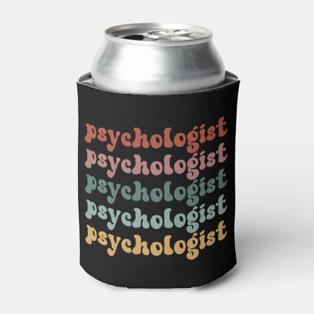 Psychologist Retro Psychology Student Graduation Can Cooler (Can Front)