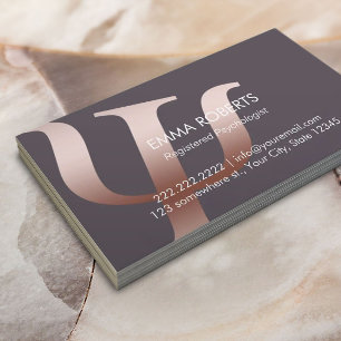 Psychologist Rose Gold Symbol Appointment Card