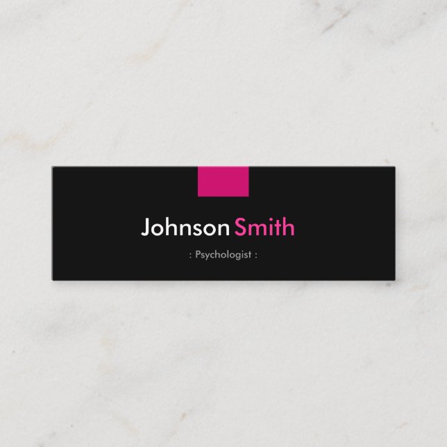Psychologist - Rose Pink Compact Mini Business Card (Front)