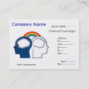 Psychologist sharing ideas business card... business card