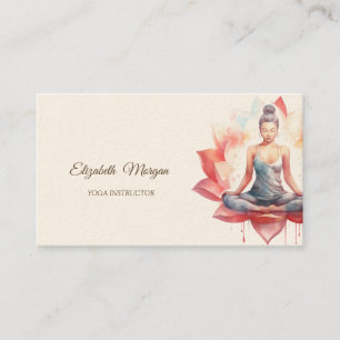 Psychologist Therapist,Chic Lotus,Yoga Girl Business Card