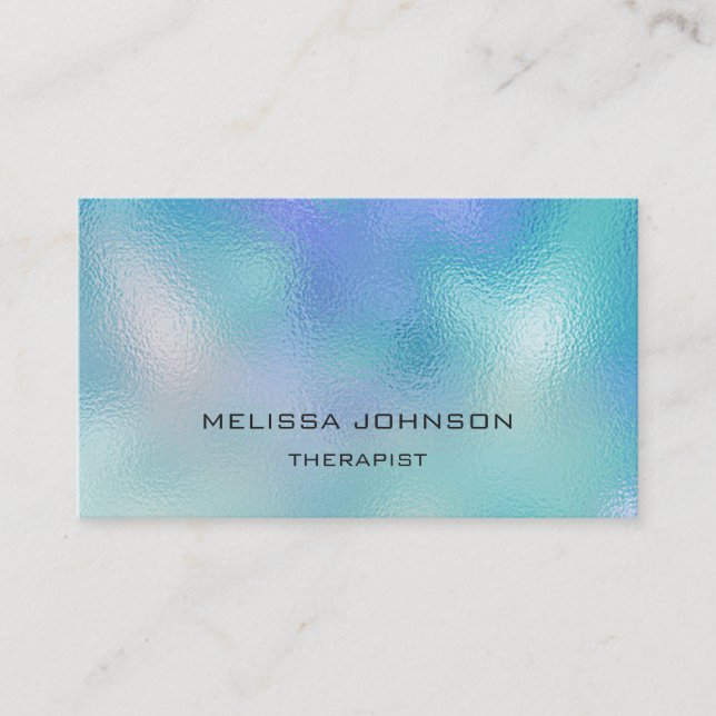 Psychologist Therapist Couch Ombre Blue Ocean Sky Business Card (Front)