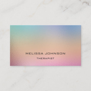 Psychologist Therapist Couch Ombre Blue Pink Rose Business Card