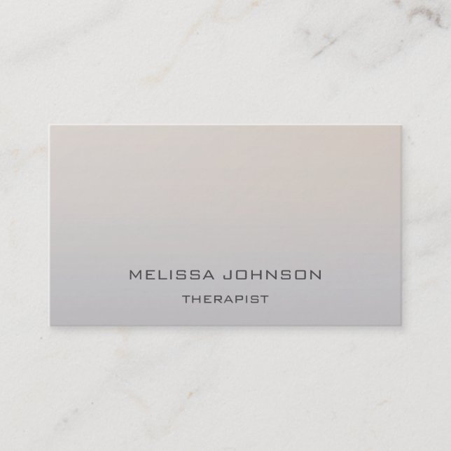 Psychologist Therapist Couch Ombre Ivory Gray Business Card (Front)