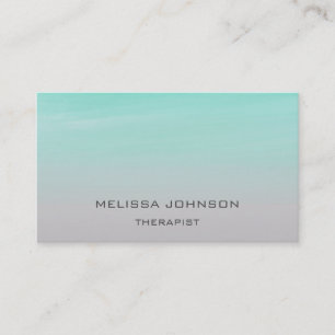 Psychologist Therapist Couch Ombre Mint Gray Business Card