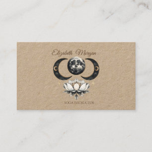 Psychologist Therapist, Lotus,Moon Yoga  Business Card
