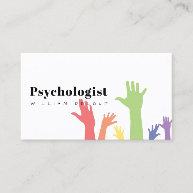 Psychologist Therapist Metal Health Business Card (Front)