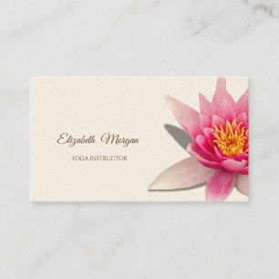Psychologist Therapist,Watercolor Lotus, Yoga  Business Card