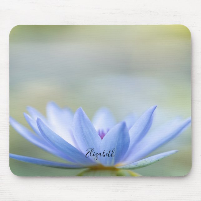 Psychologist Therapist Zen,Blue Lotus Flower  Mouse Mat (Front)