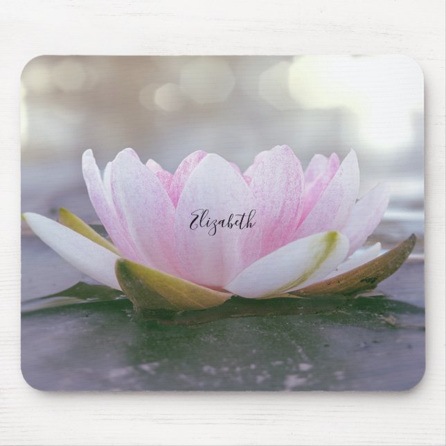 Psychologist Therapist Zen,Pink Lotus Flower  Mouse Mat (Front)
