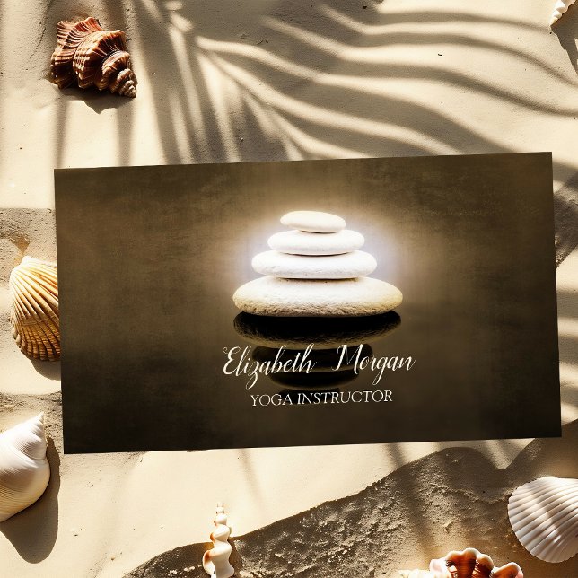 Psychologist Therapist,Zen Stones Business Card (Creator Uploaded)