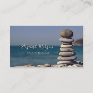 Psychologist Therapist Zen Stones,Yoga Instructor Business Card