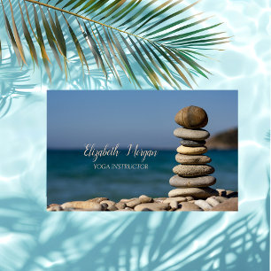 Psychologist Therapist Zen,Stones,Yoga Instructor Business Card