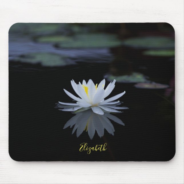 Psychologist Therapist Zen,White Lotus Flower Mouse Mat (Front)
