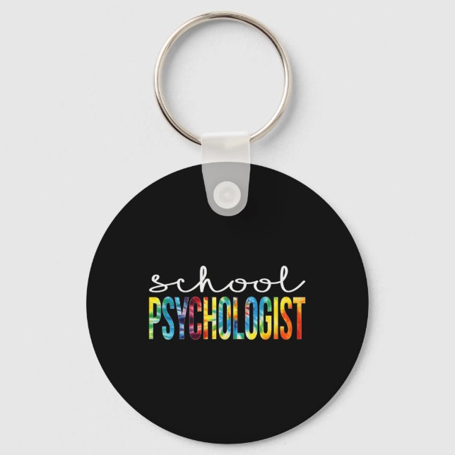 Psychologist Tie Dye Appreciation Day Back To Scho Key Ring (Front)
