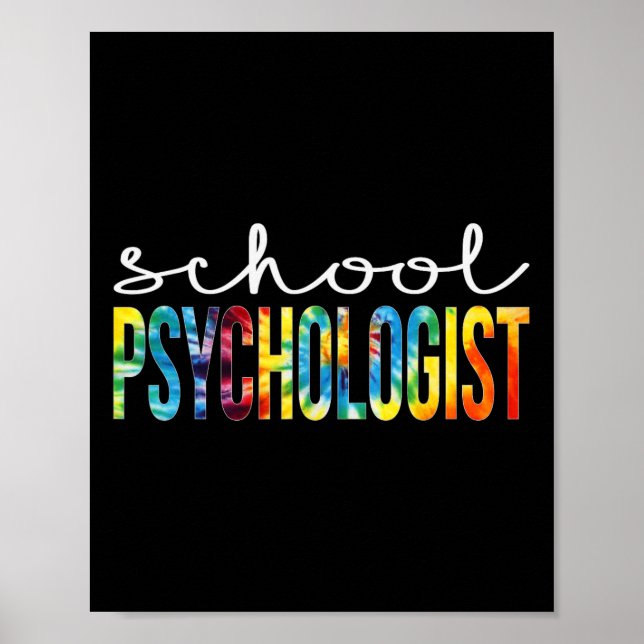 Psychologist Tie Dye Appreciation Day Back To Scho Poster (Front)