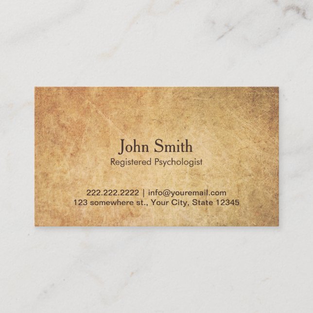 Psychologist Vintage Appointment (Front)