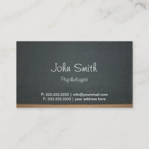 Psychologist Vintage Chalkboard Business Card