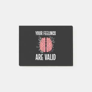 Psychologist Your Feelings Are Valid Post-it Notes
