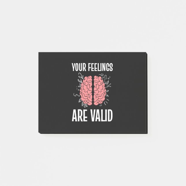 Psychologist Your Feelings Are Valid Post-it Notes (Front)