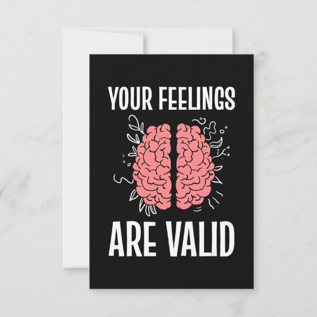 Psychologist Your Feelings Are Valid RSVP Card (Front)