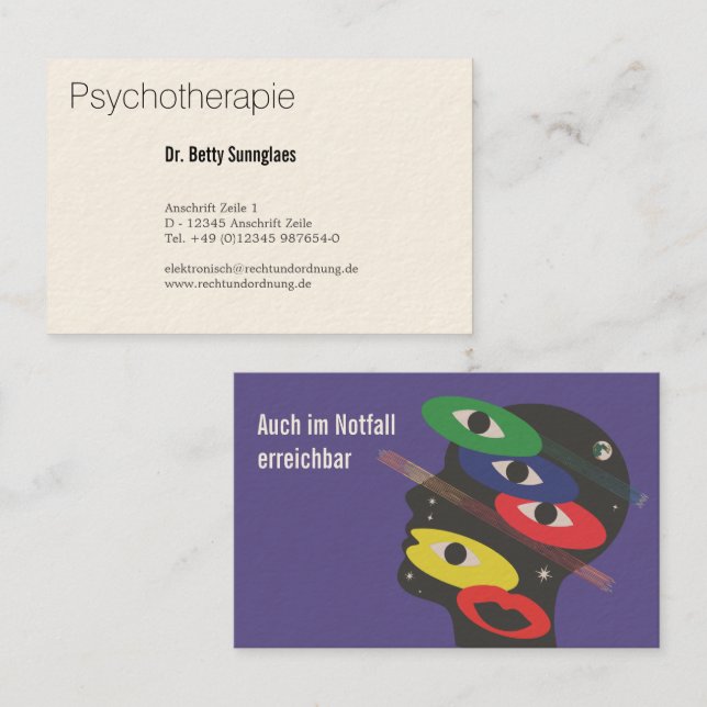 Psychologists  business card (Front/Back)